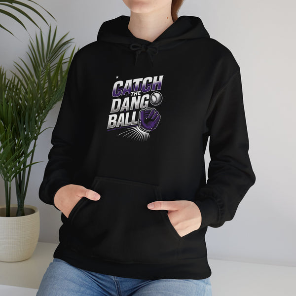 Catch The Dang Ball Hooded Sweatshirt - Perfect for Baseball Lovers!